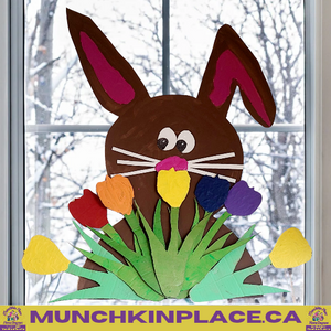 Spring Bunny and Tulips Painting Idea