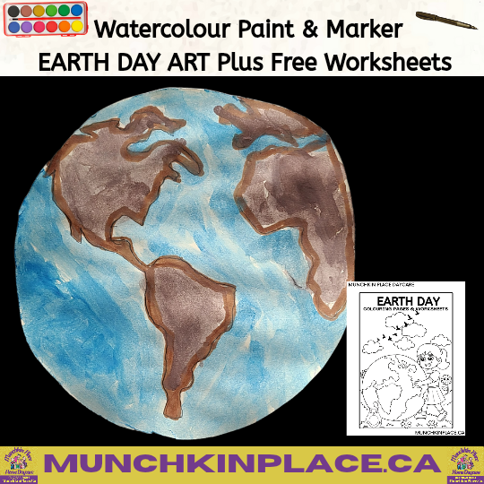 Earth Day Art Idea PLUS Free Worksheets