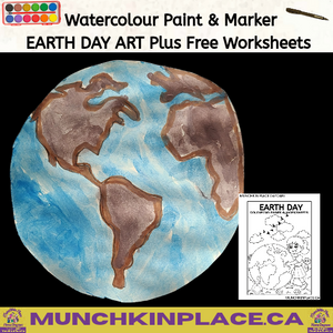 Earth Day Art Idea PLUS Free Worksheets