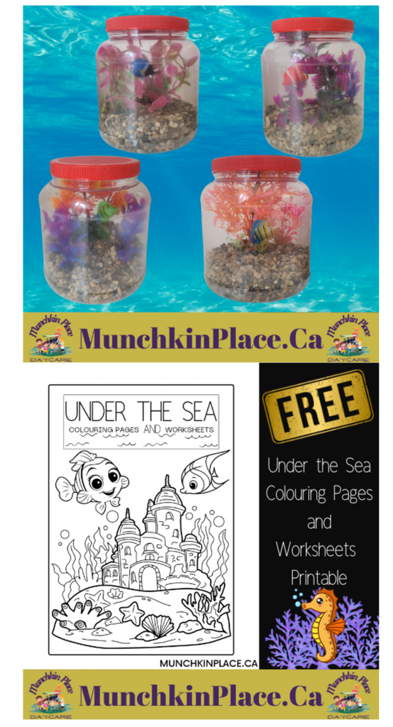 Waterless Fish Bowl and Free Under the Sea Worksheet Printable Pack