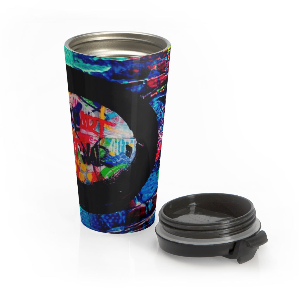 Make Art Not War Stainless Steel Travel Mug