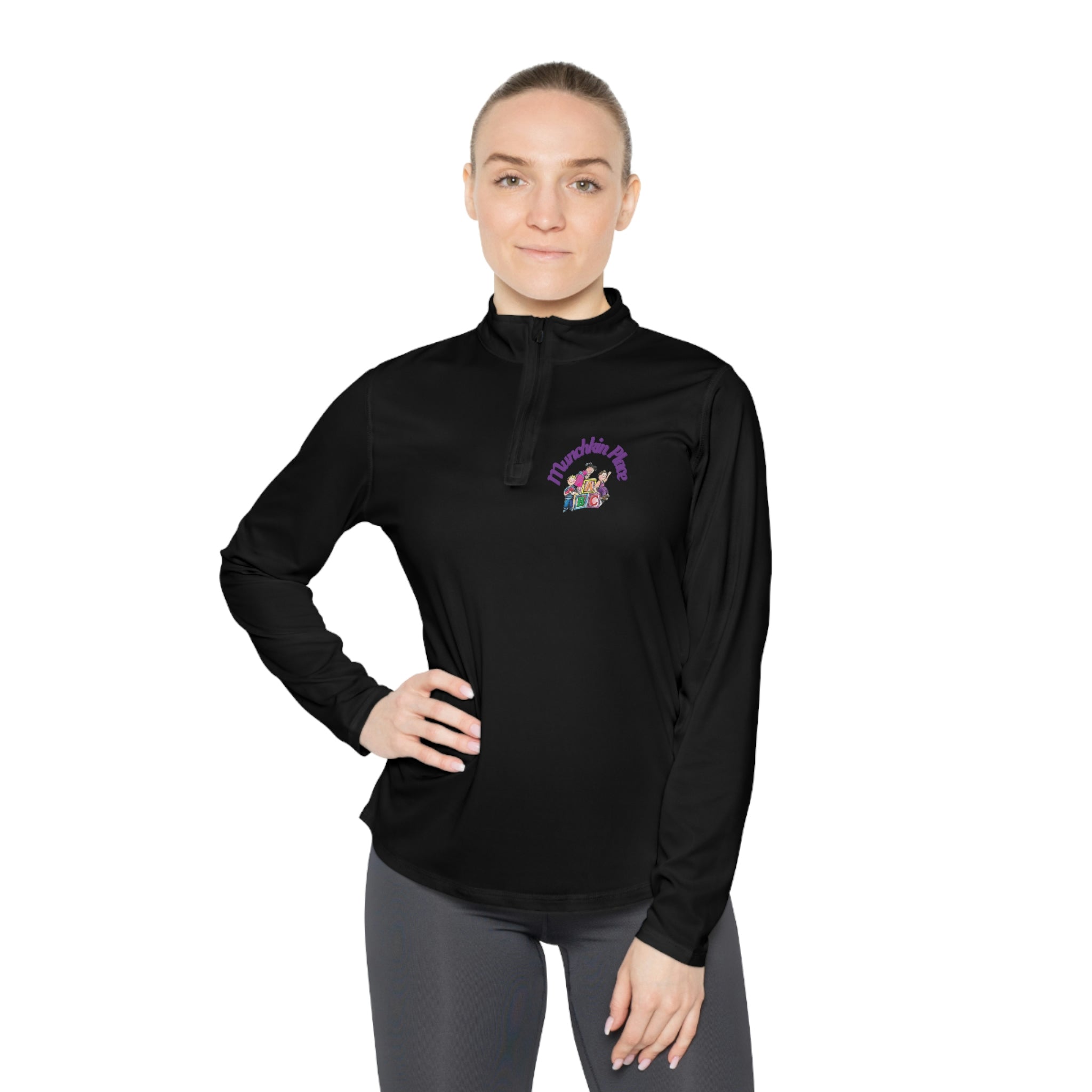 Munchkin Place Women's Quarter-Zip Sweater