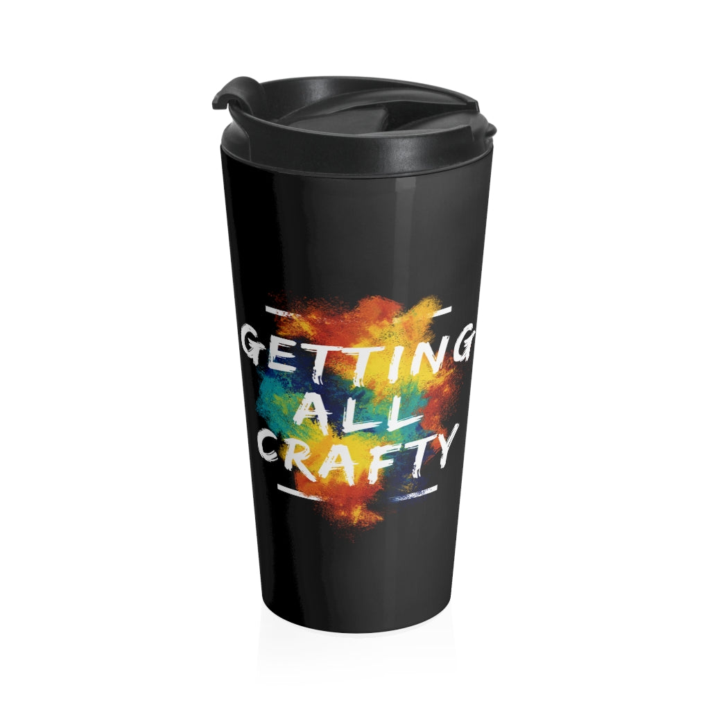 Getting All Crafty Stainless Steel Travel Mug in Black