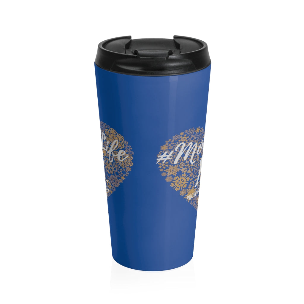 Mom Life Proud Hockey Mom Stainless Steel Travel Mug