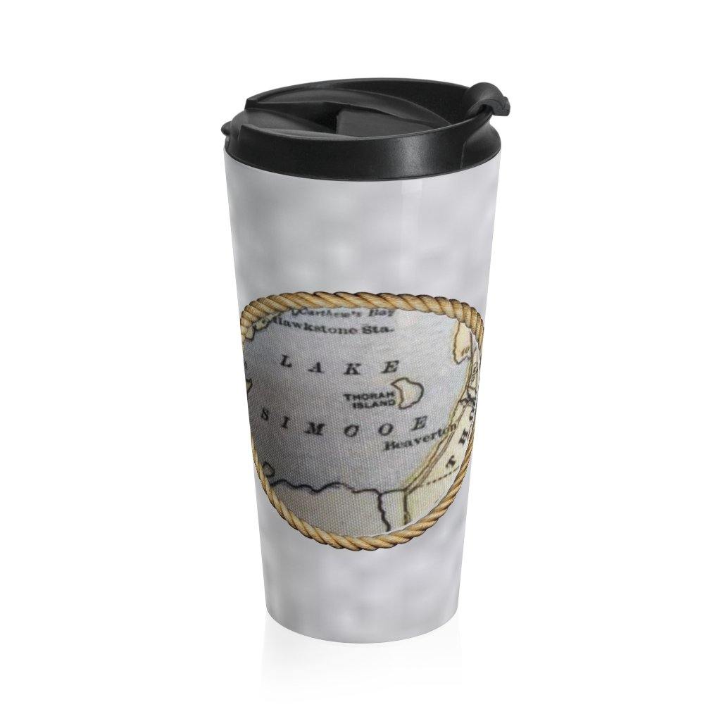 Map of Lake Simcoe Map Stainless Steel Travel Mug - Munchkin Place Shop 