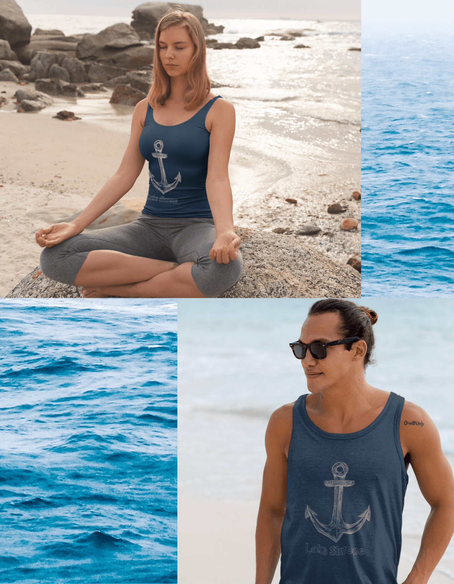 Lake Simcoe Anchor Unisex Jersey Tank - Munchkin Place Shop 