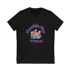 Munchkin Place Yoga Unisex Jersey Short Sleeve V-Neck Tee