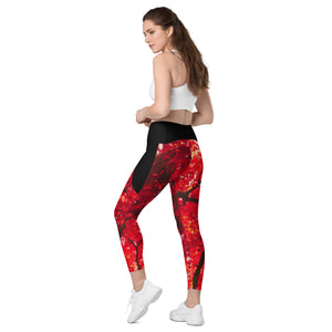 Oh Canada Crossover leggings with pockets