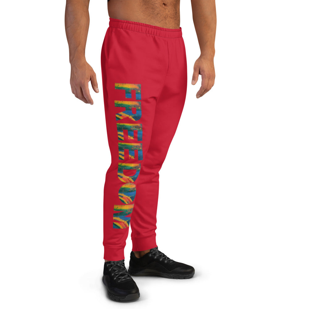 Freedom Men's Joggers in Red