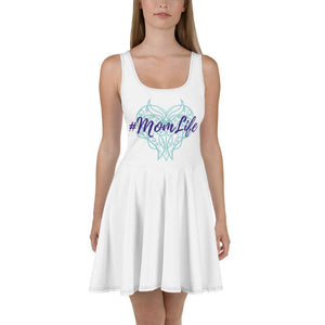 Mom Life Turquoise Heart of Interlocking Love Skater Dress - Munchkin Place Shop 