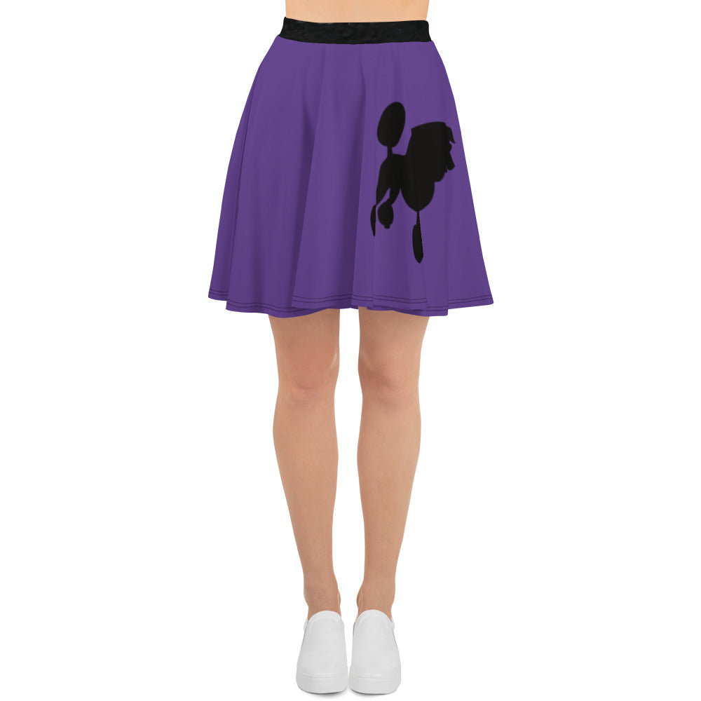 Purple Poodle Skater Skirt