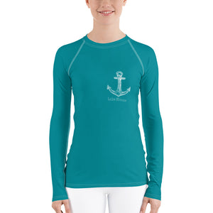 Lake Simcoe Women's Longsleeve in Eastern Blue