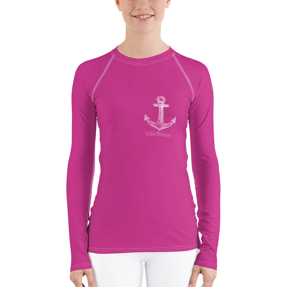 Lake Simcoe Women's Longsleeve in Hot Pink