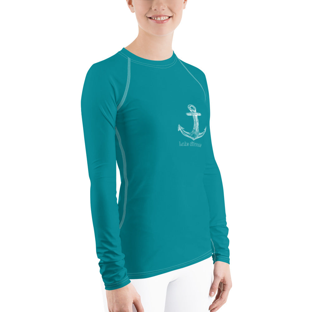 Lake Simcoe Women's Longsleeve in Eastern Blue