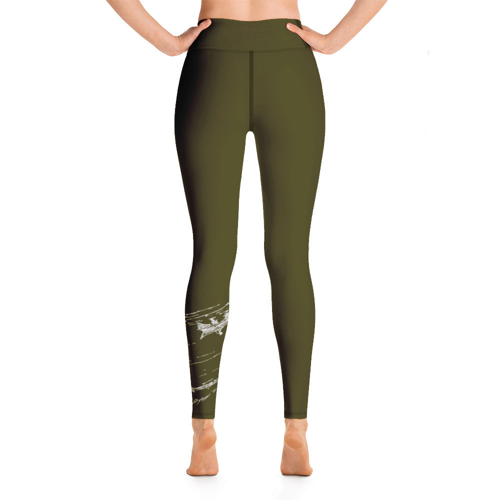 Lake Simcoe Yoga Leggings in Army Green