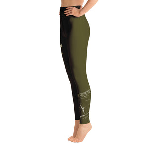 Lake Simcoe Yoga Leggings in Army Green