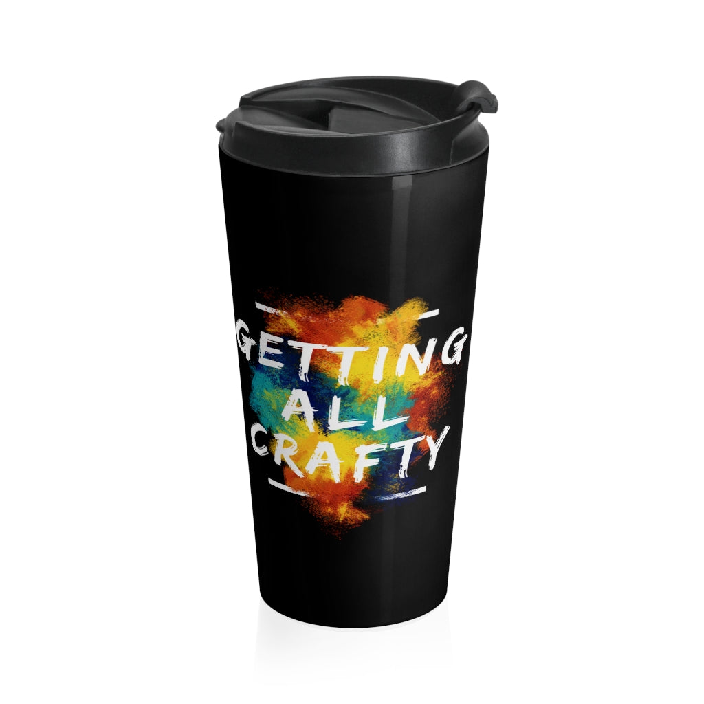 Getting All Crafty Stainless Steel Travel Mug in Black