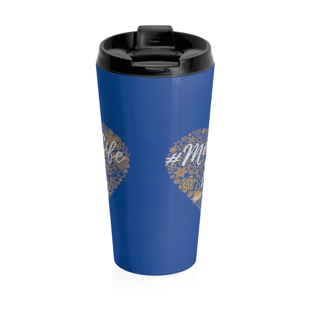 Mom Life Proud Hockey Mom Stainless Steel Travel Mug