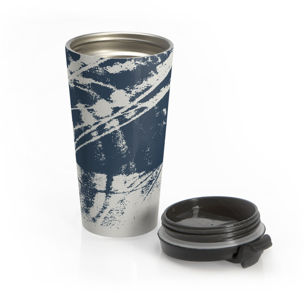 Once Over The Blues Stainless Steel Travel Mug