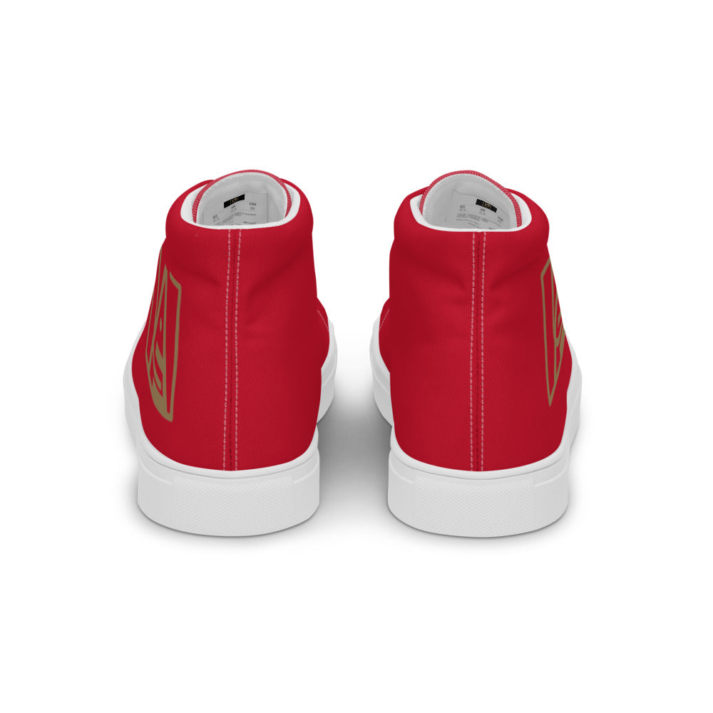 ICONIC Men’s high top canvas shoes in Red