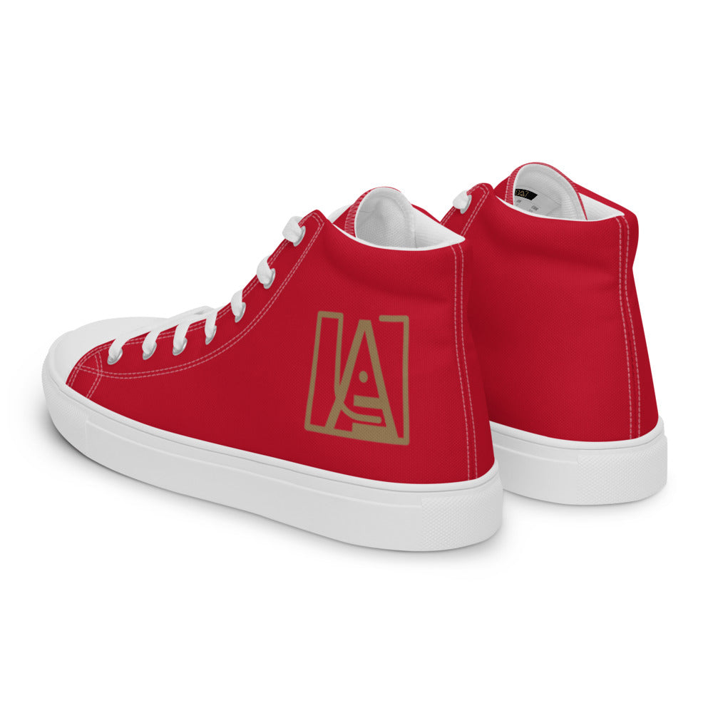 ICONIC Men’s high top canvas shoes in Red