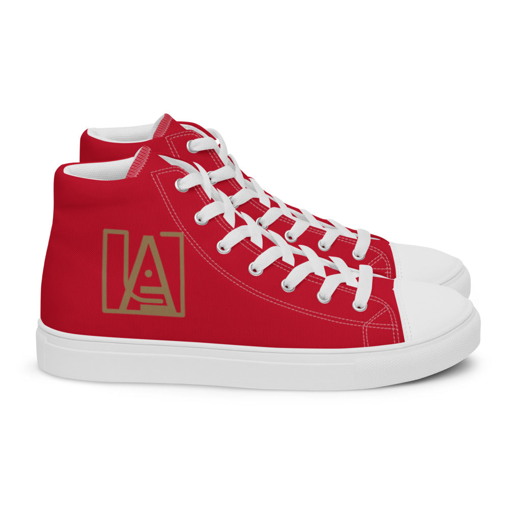 ICONIC Men’s high top canvas shoes in Red